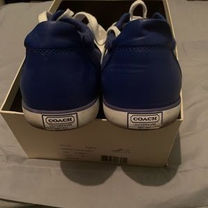 Coach Blue sneakers needing to go